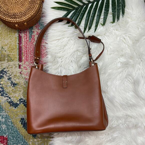 $550 Dooney & Bourke Designer Brown Leather Alto Small Lauretta Bag Purse - Picture 2 of 16